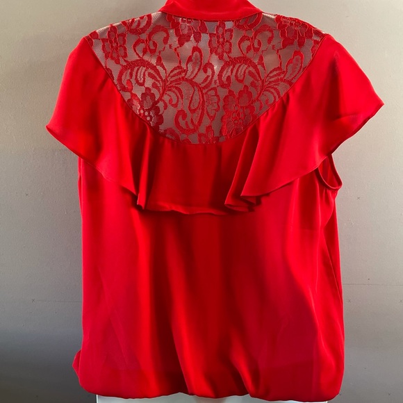 Red Lace Blouse - Picture 4 of 4